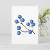 Blauwe bosbessen, vers op verzoek van een bijkanto kaart (Staand voorkant)