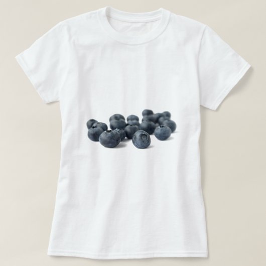 Blauwe bosbessen, vers t-shirt (Design voorkant)