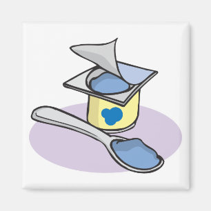 blauwe bosbessenyoghurt magneet