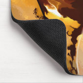 Blauwe bosbrandblusbril kaarsen Gold Brown Muismat (Hoek)