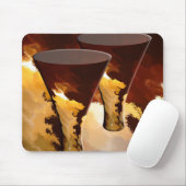 Blauwe bosbrandblusbril kaarsen Gold Brown Muismat (Met muis)