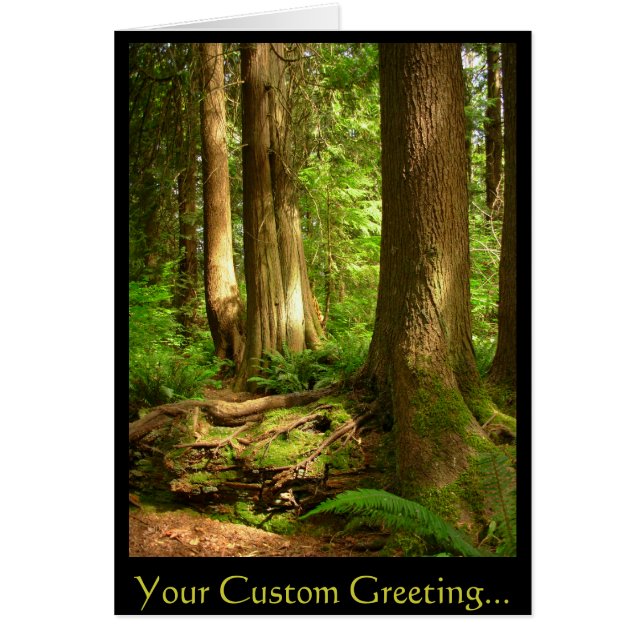 Blauwe boskaart — prachtige printkaarten (Voorkant)