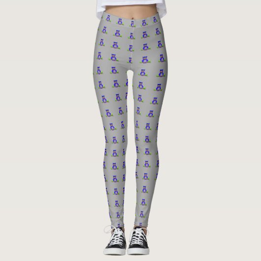 Blauwe Bosuil Leggings (Voorkant)