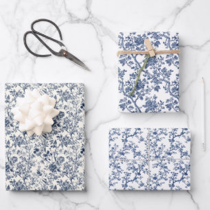  Blauwe Botanicals 3 Inpakpapier Vel
