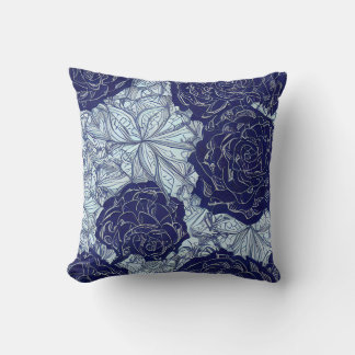 Blauwe Botanics Worpkussen Kussen