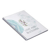 Blauwe botanische abstracte bessen notitieboek (Rechterzijde)