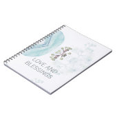 Blauwe botanische abstracte bessen notitieboek (Linkerzijde)