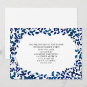 Blauwe Botanische Algemene Doel Feestje Kaart (Voorkant / Achterkant)