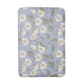 Blauwe Botanische CottageCore Bloemenbad Mat (Voorkant Verticaal)