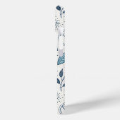 Blauwe botanische geometrische doedel Case-Mate iPhone case (Achterkant / Links)