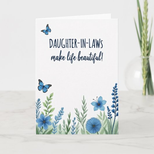 Blauwe Botanische Moederkaart Kaart (Voorkant)