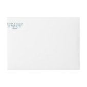 Blauwe botanische omhullende adreslabel (Voorkant)