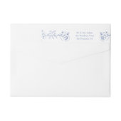 Blauwe Botanische Victoriaans Pre-Addressed Terugk (Achterkant)