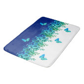 Blauwe Botanische Vlinder Badmat (Gekanteld)