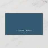 Blauwe botanische waterverf eenvoudig online RSVP Informatiekaartje (Achterkant)