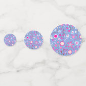 blauwe botanische wilde bloemen confetti (Voorkanten)