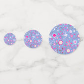 blauwe botanische wilde bloemen confetti (Achterkanten)