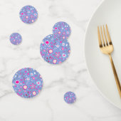 blauwe botanische wilde bloemen confetti (Groep)