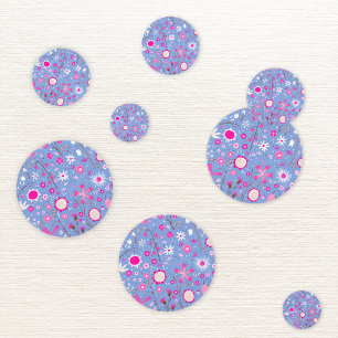 blauwe botanische wilde bloemen confetti