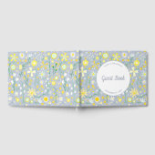  blauwe botanische wilde bloemen gastenboek (Volledig)