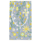  blauwe botanische wilde bloemen klein cadeauzakje (Voorkant)