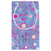  blauwe botanische wilde bloemen klein cadeauzakje (Achterkant)