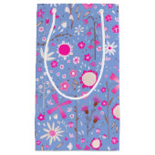  blauwe botanische wilde bloemen klein cadeauzakje (Voorkant)