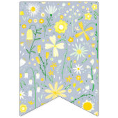  blauwe botanische wilde bloemen vlaggetjes (Eerste vlag)