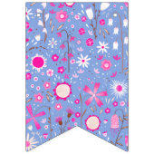 blauwe botanische wilde bloemen vlaggetjes (Derde vlag)