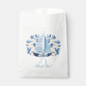 Blauwe boten & boegen bedankzakje (Voorkant)