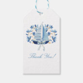 Blauwe boten & boegen cadeaulabel (Voorkant)