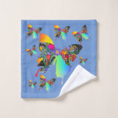 Blauwe boter bad handdoek (Wasdoekje)