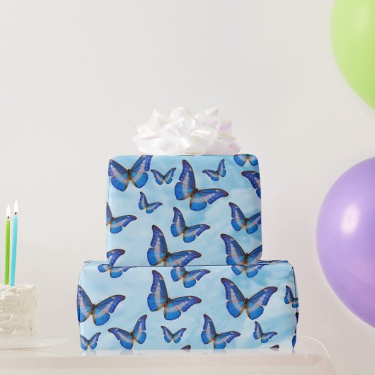 Blauwe boter cadeaupapier (Feestgeschenken)