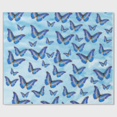 Blauwe boter cadeaupapier (Vlak)