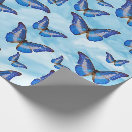 Blauwe boter cadeaupapier (Hoek)