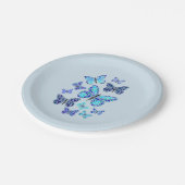 Blauwe boter in Stip Papieren Bordje (Gekanteld)