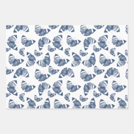 Blauwe boter inpakpapier vel