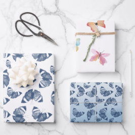Blauwe boter inpakpapier vel