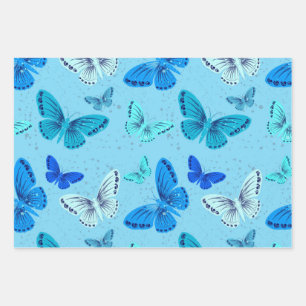 Blauwe boter inpakpapier vel