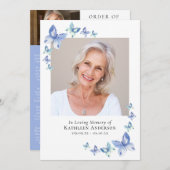 Blauwe boter | Memorial Programmakaart (Voorkant / Achterkant)