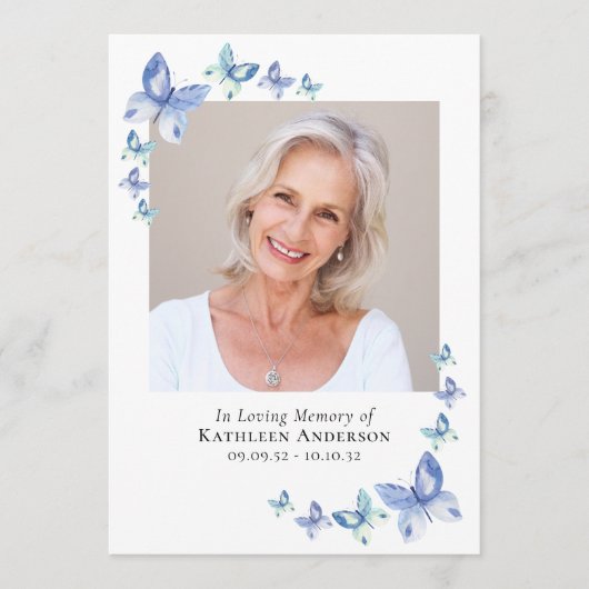 Blauwe boter | Memorial Programmakaart (Voorkant)