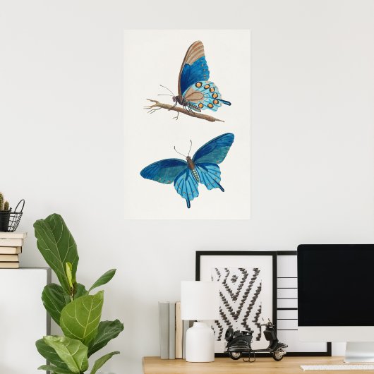 Blauwe boter poster (Thuiskantoor)