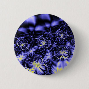 Blauwe boter ronde button 5,7 cm