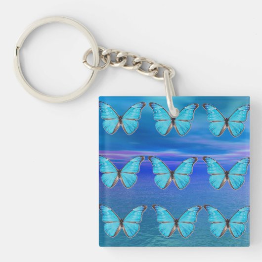 Blauwe boter sleutelhanger (Voorkant)
