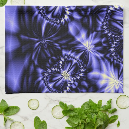 Blauwe boter theedoek (Gevouwen)