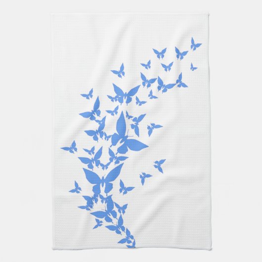 Blauwe boter theedoek (Verticaal)
