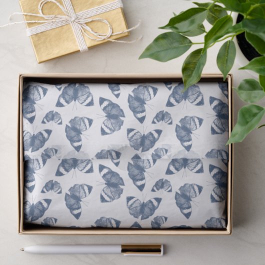 Blauwe boter tissuepapier (Geschenk)