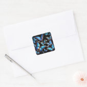 Blauwe boter vierkante sticker (Envelop)