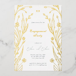 blauwe boterbloem folie uitnodiging