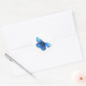 Blauwe boterfly eden waterverf stickers (Envelop)